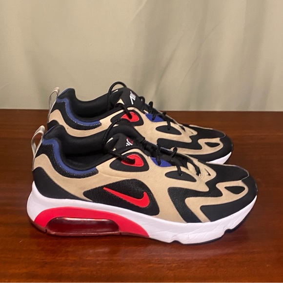 Nike Air Max 200 Team Gold University Red Black White Sneakers Mens 9.5